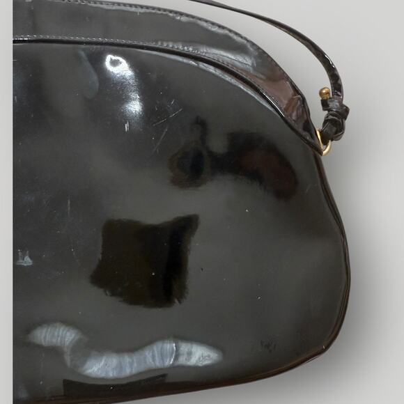 Vintage Koret “Korettalak” Black Patent Shoulder Bag – Mid Century 1950s–60s - Picture 3 of 11